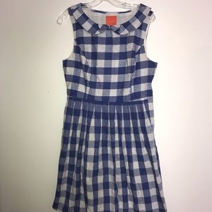 Blue and White Checkered Dress